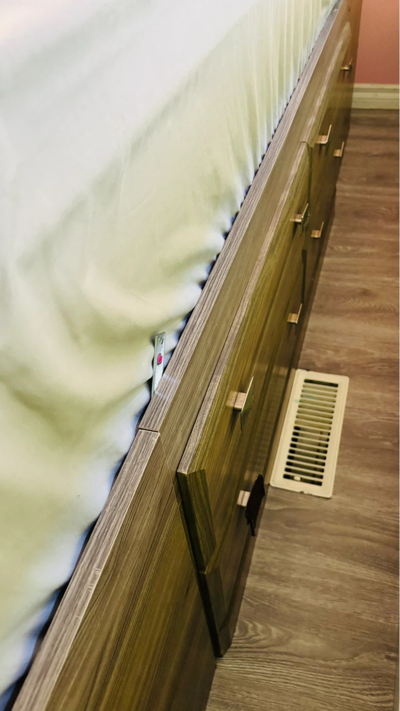 Wood Bed frame with storage drawer queen size - photo 3