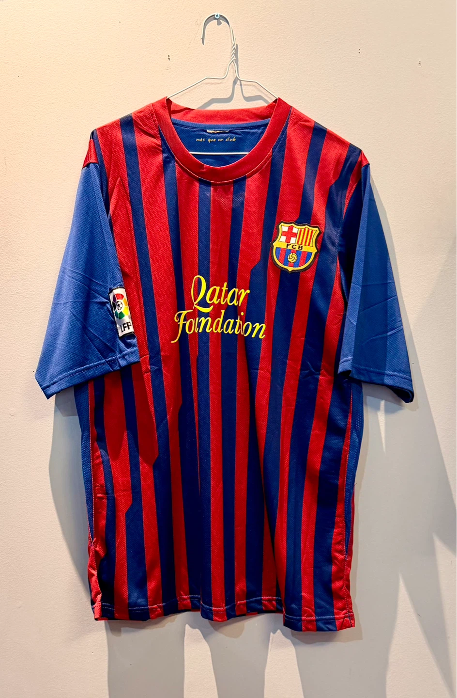 FC Barcelona Soccer Jersey Qatar Foundation Unicef LFP