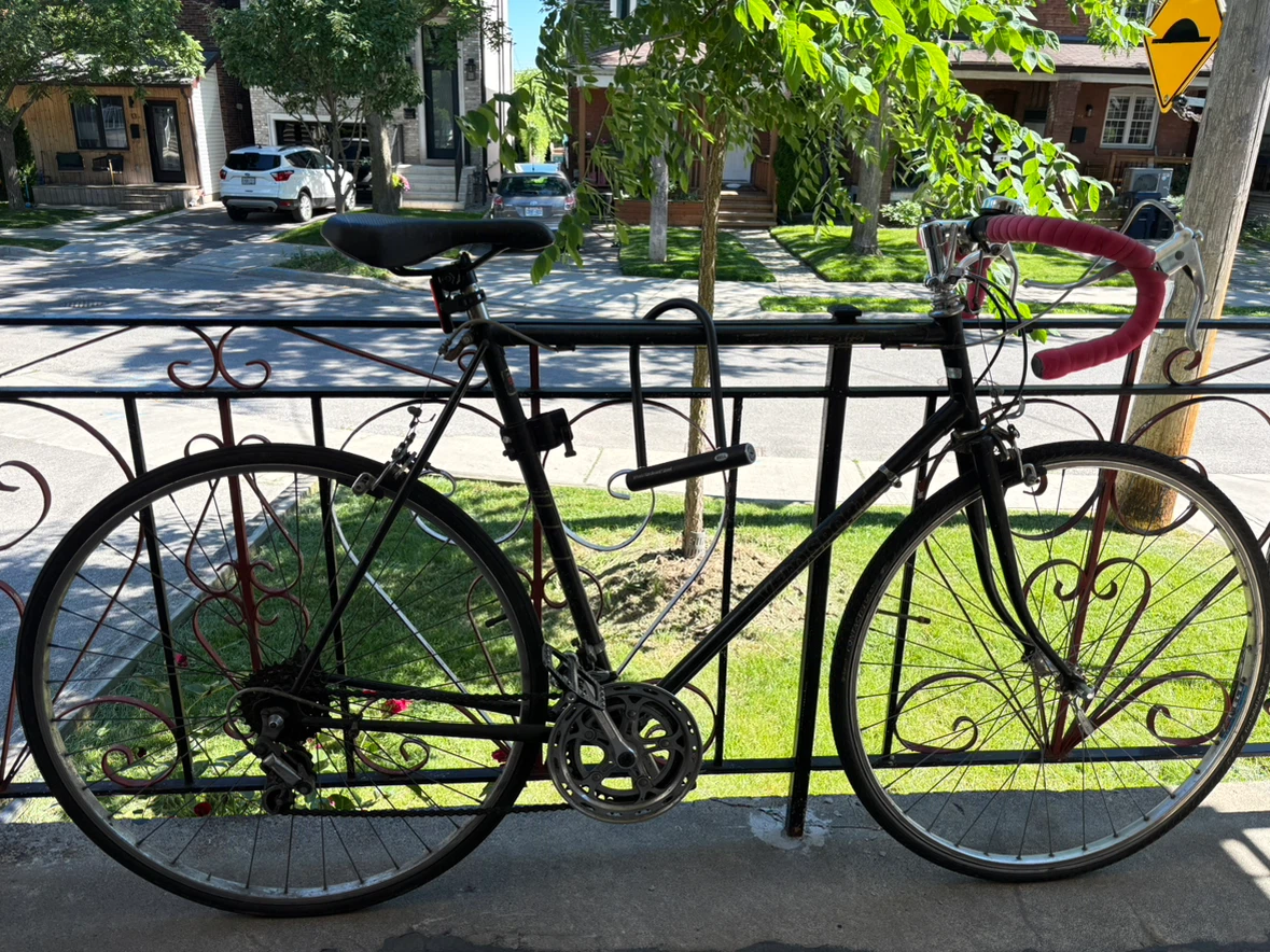 Vintage Black Road Bike