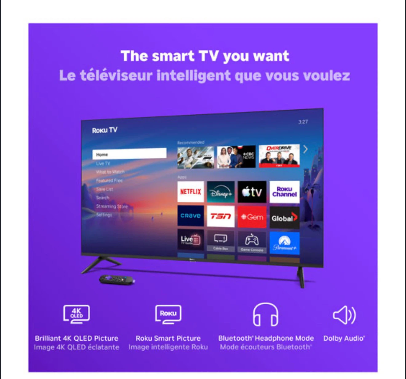 Roku Select Series 55" 4K QLED Smart TV BRAND NEW - photo 2