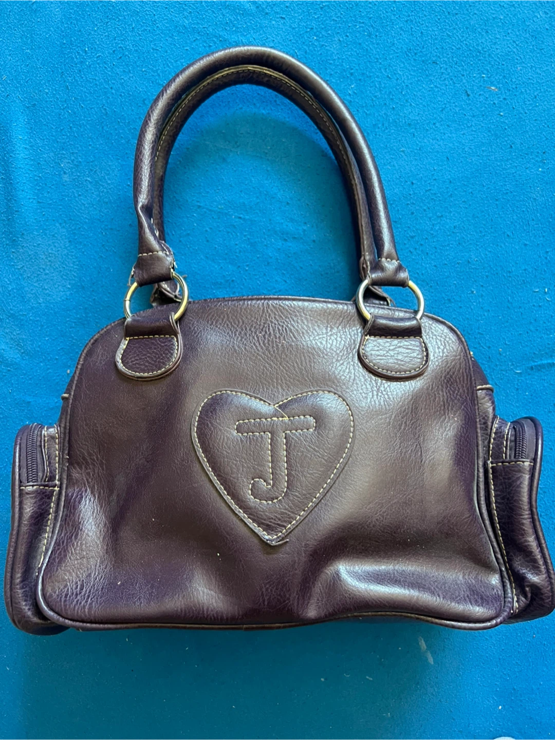 Juicy Couture Dark Purple Handbag with Heart Detail - photo 2