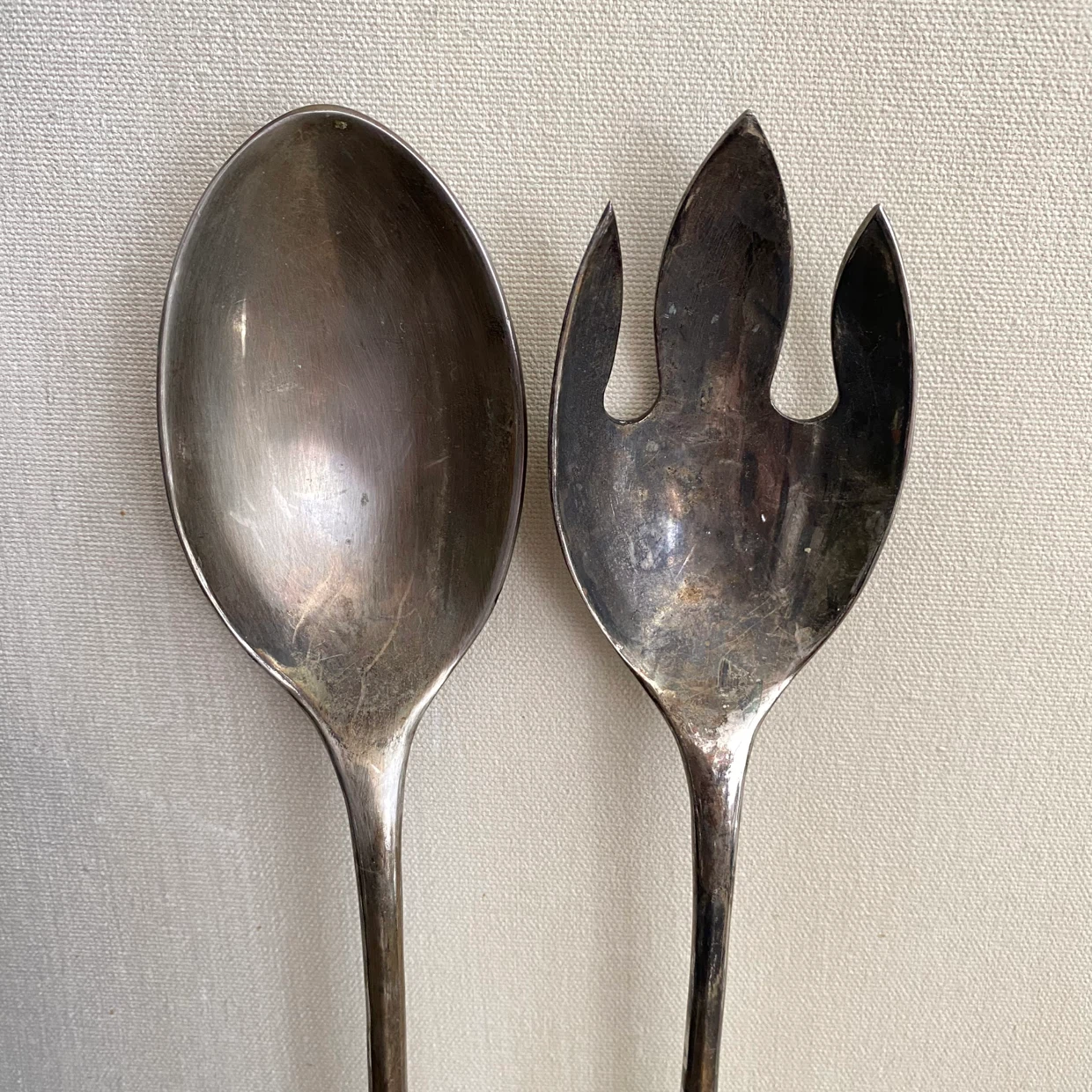 Vintage Salad Serving Fork and Spoon - photo 2