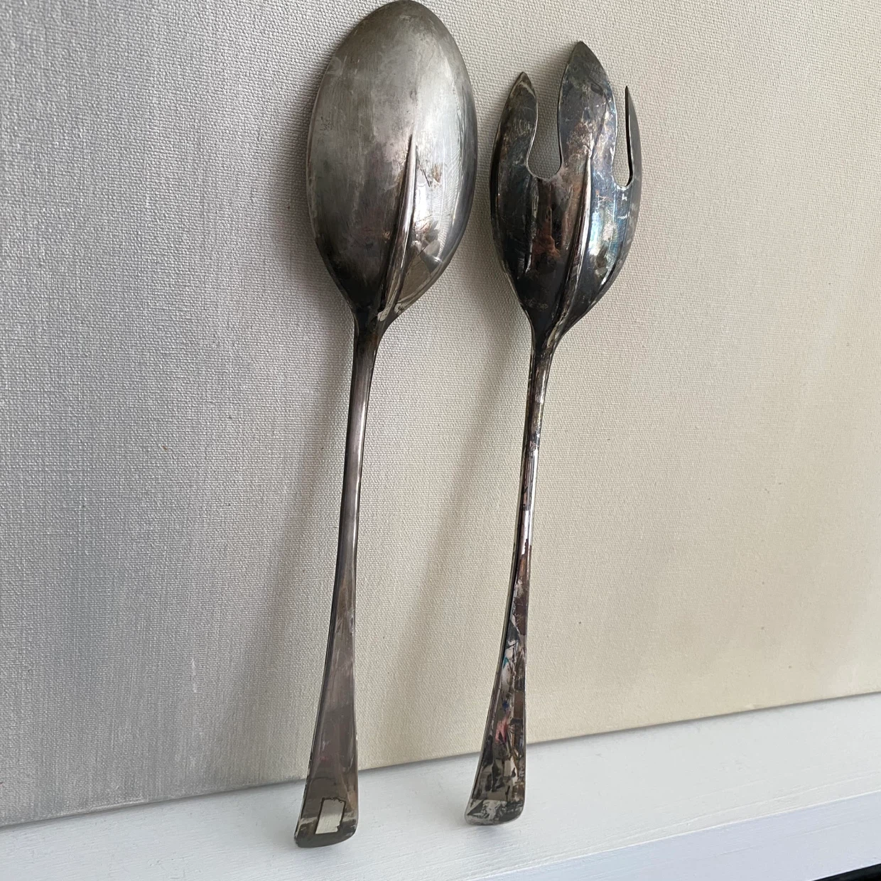 Vintage Salad Serving Fork and Spoon - photo 3