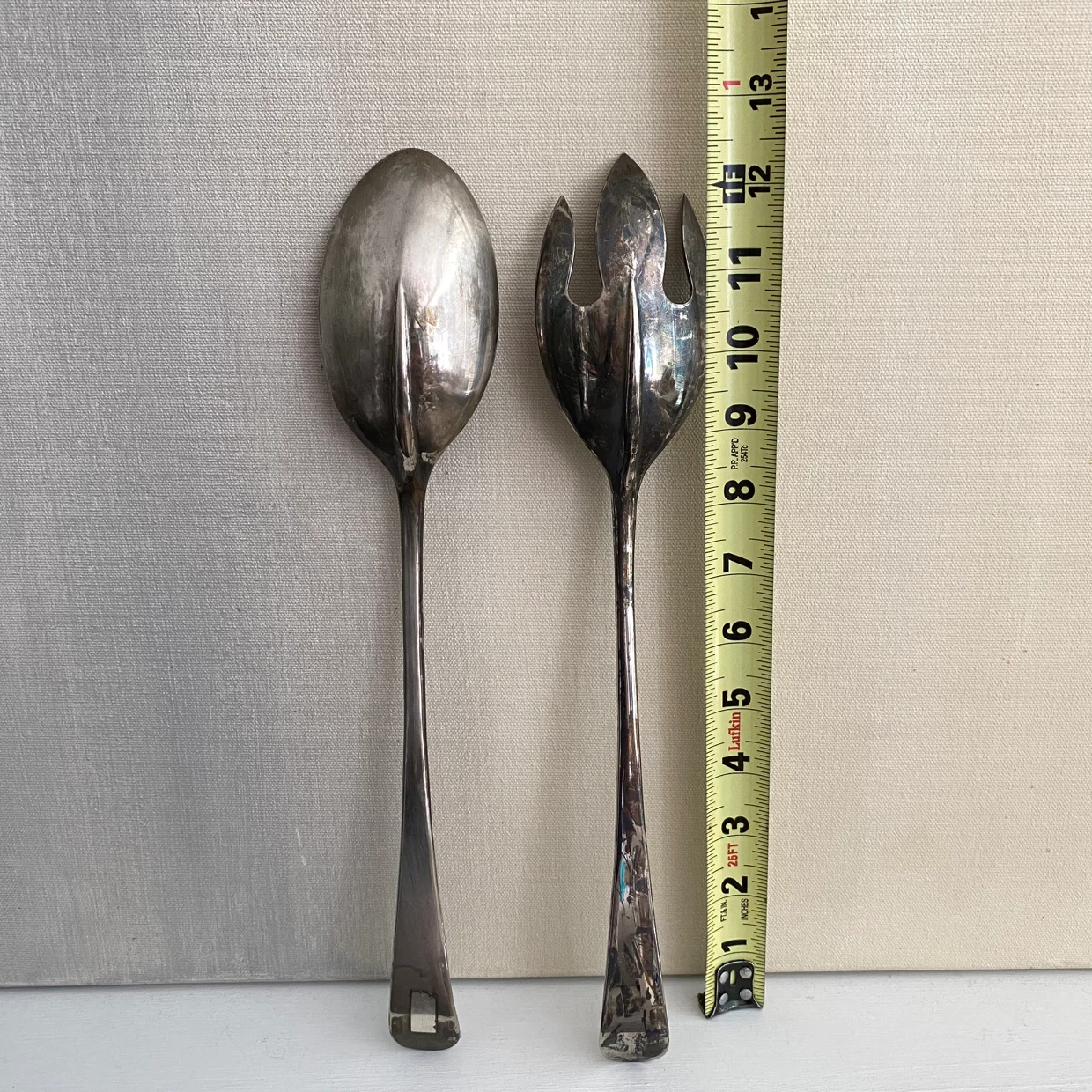Vintage Salad Serving Fork and Spoon - photo 4