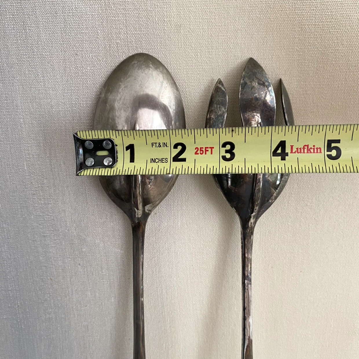 Vintage Salad Serving Fork and Spoon - photo 5
