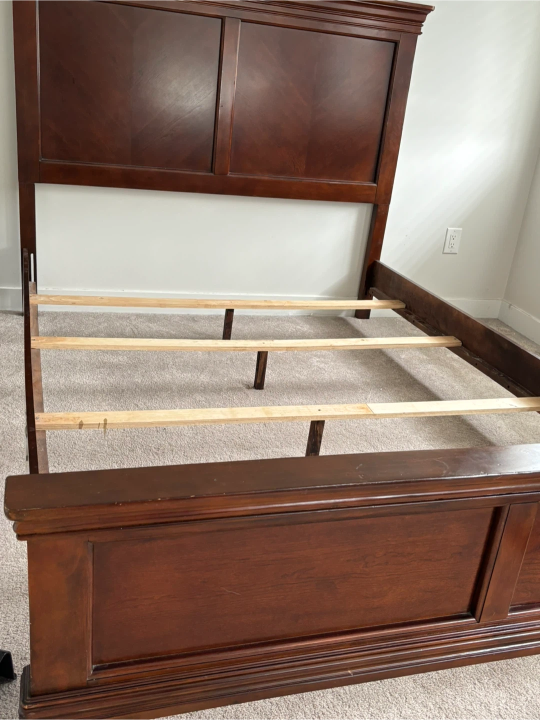 Wooden Queen Bed Frame with Headboard - photo 2