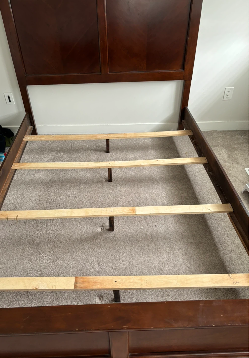 Wooden Queen Bed Frame with Headboard - photo 3