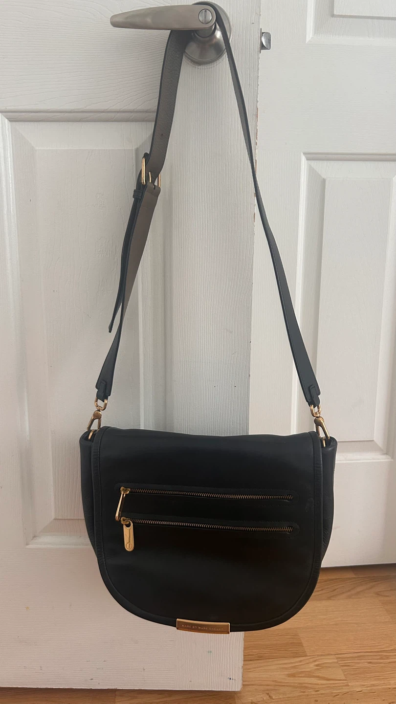 Marc by Marc Jacobs Black Leather Messenger Bag
