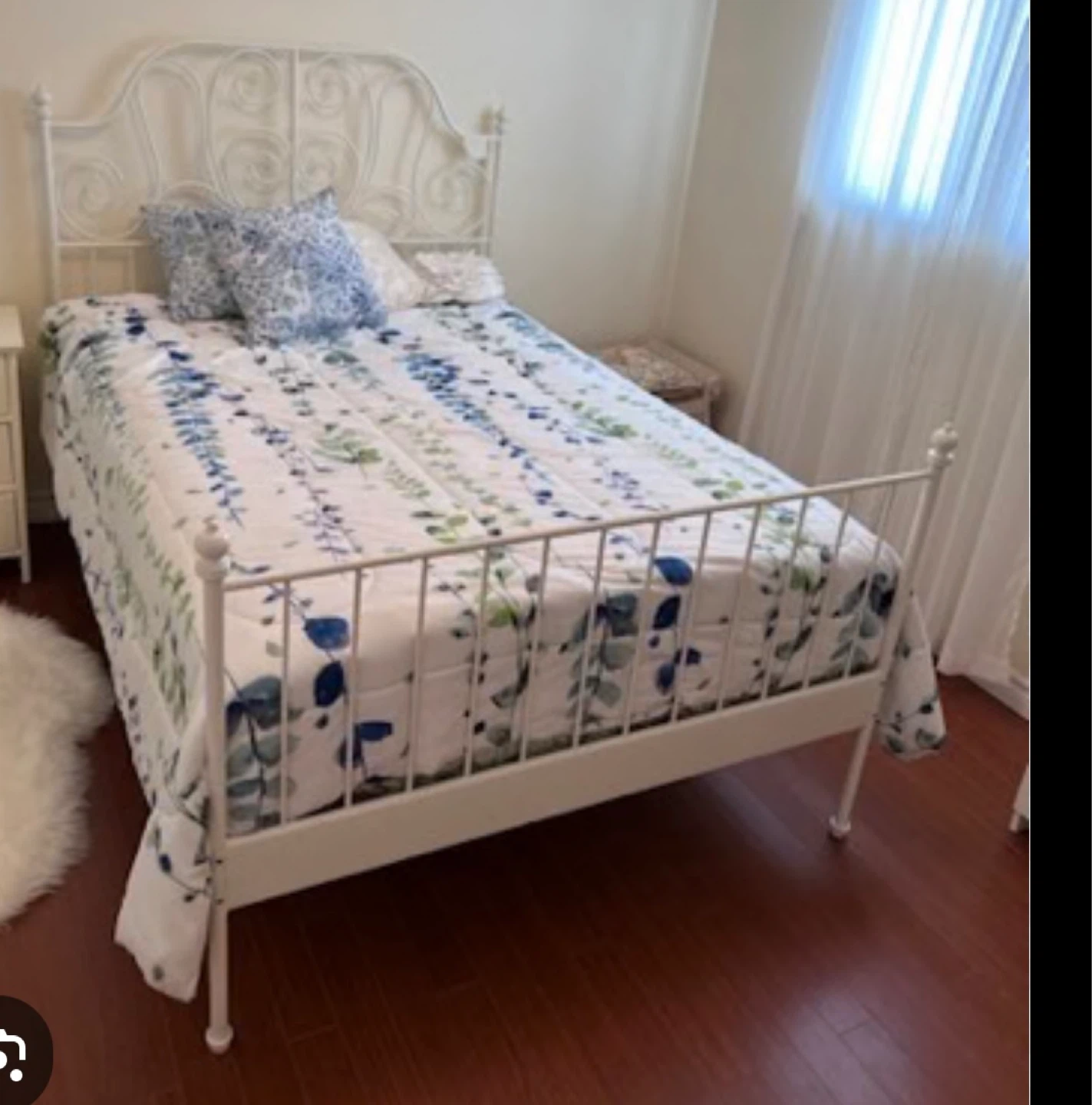 IKEA Leirvik White Double Bed Frame