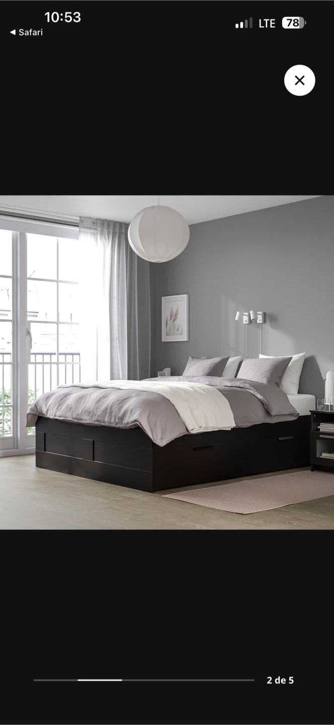 Lit King IKEA avec matelas - photo 2