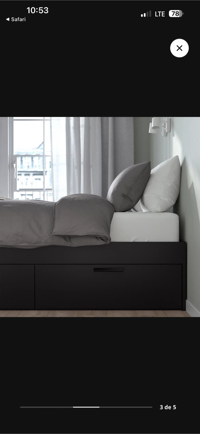 Lit King IKEA avec matelas - photo 3