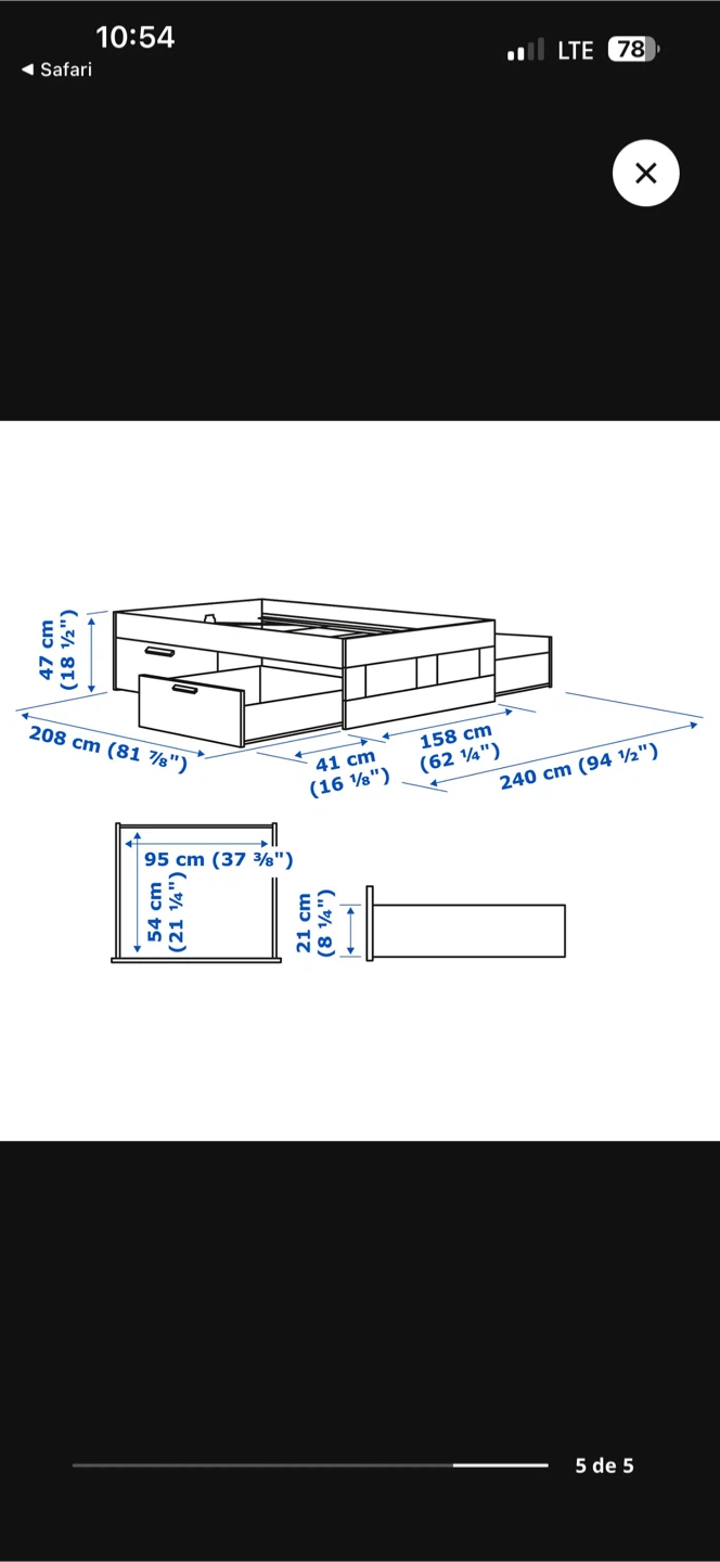 Lit King IKEA avec matelas - photo 5