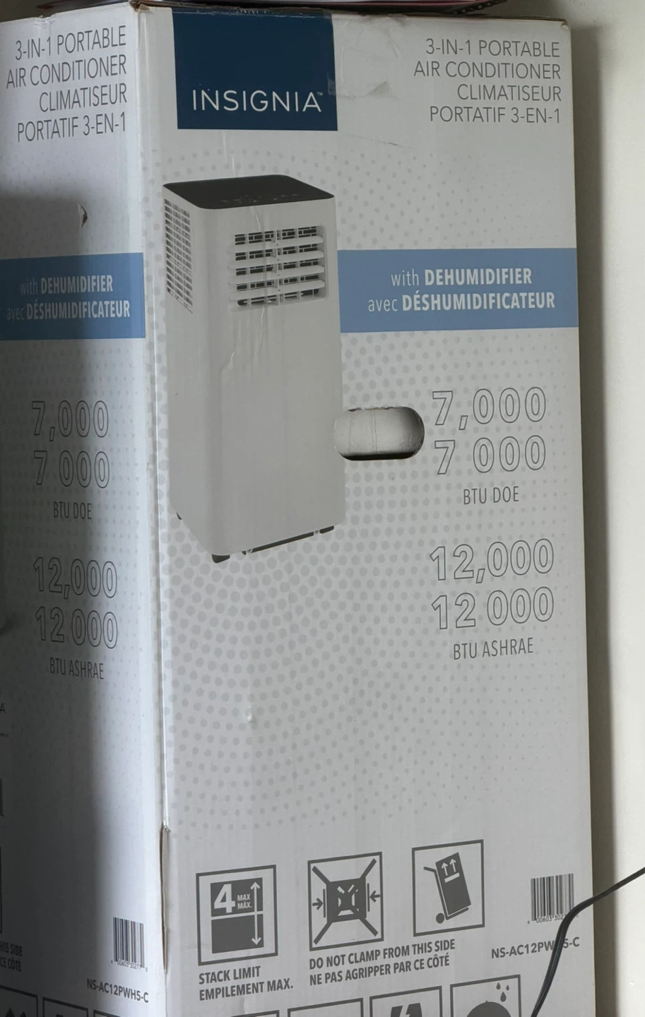 Insignia 3-in-1 Portable Air Conditioner with Dehumidifier