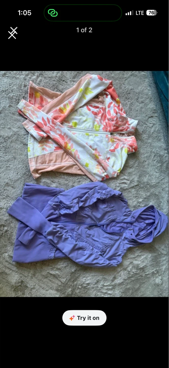 Lululemon Hooded Jacket & Floral Hoodie Bundle