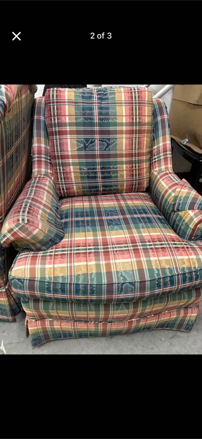 Barrymore Plaid Armchair - photo 3
