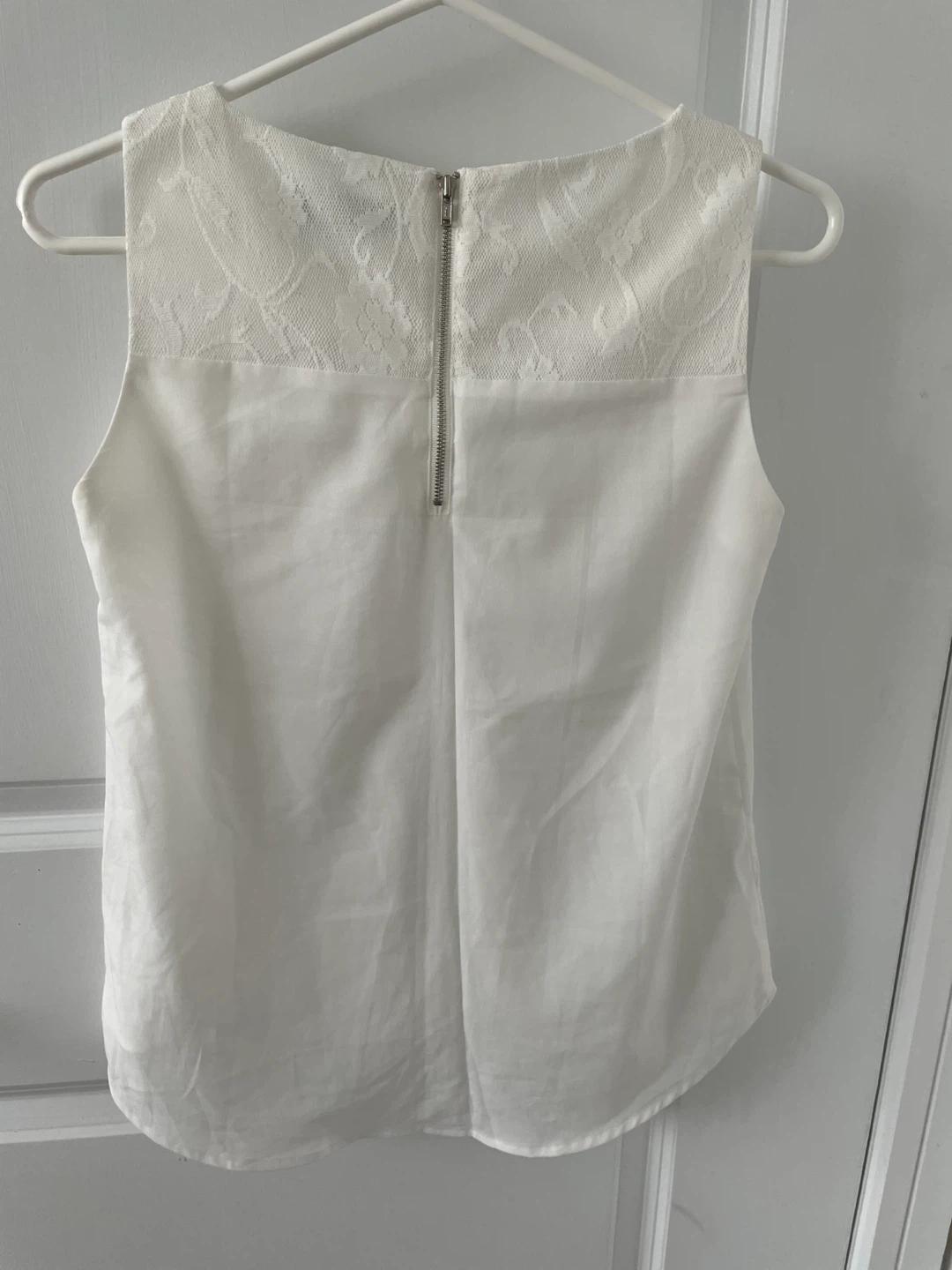 Wanko White Lace Tank Top Size 34 - photo 3
