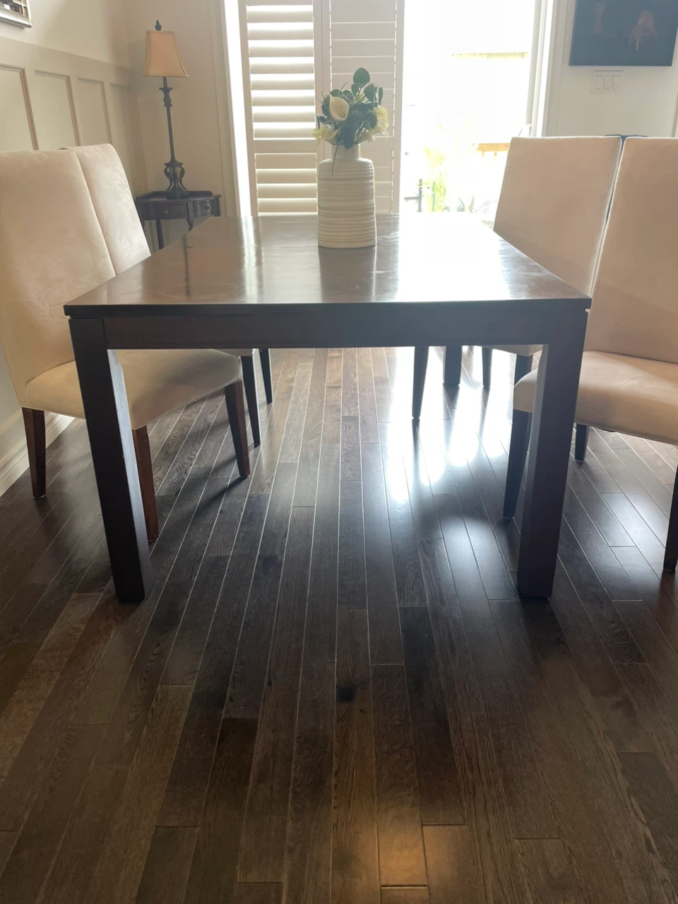 Dark Wood Dining Table with Chairs - photo 4