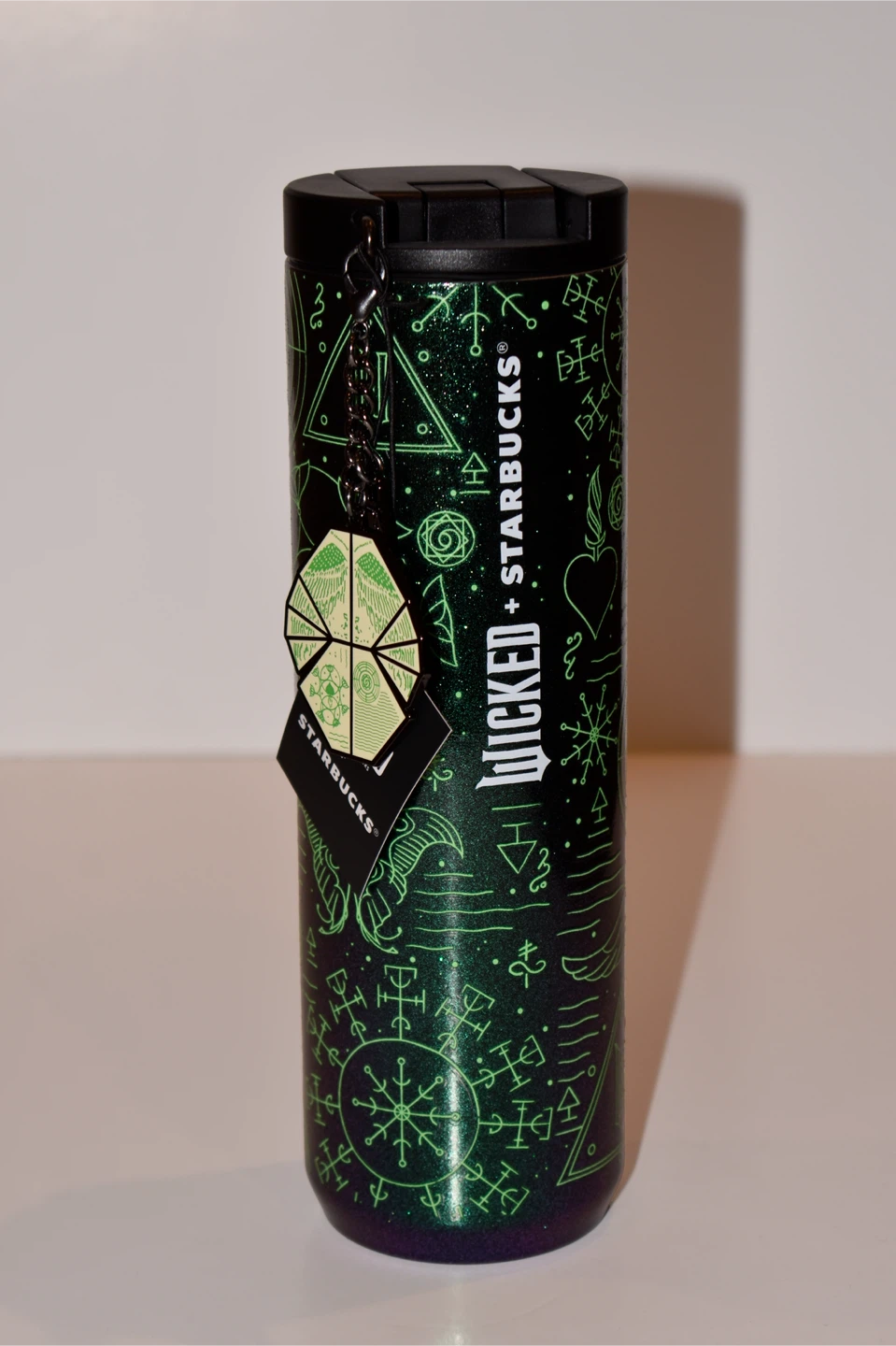 STARBUCKS WICKED ELPHABA TUMBLER GLOW IN THE DARK 16 OZ