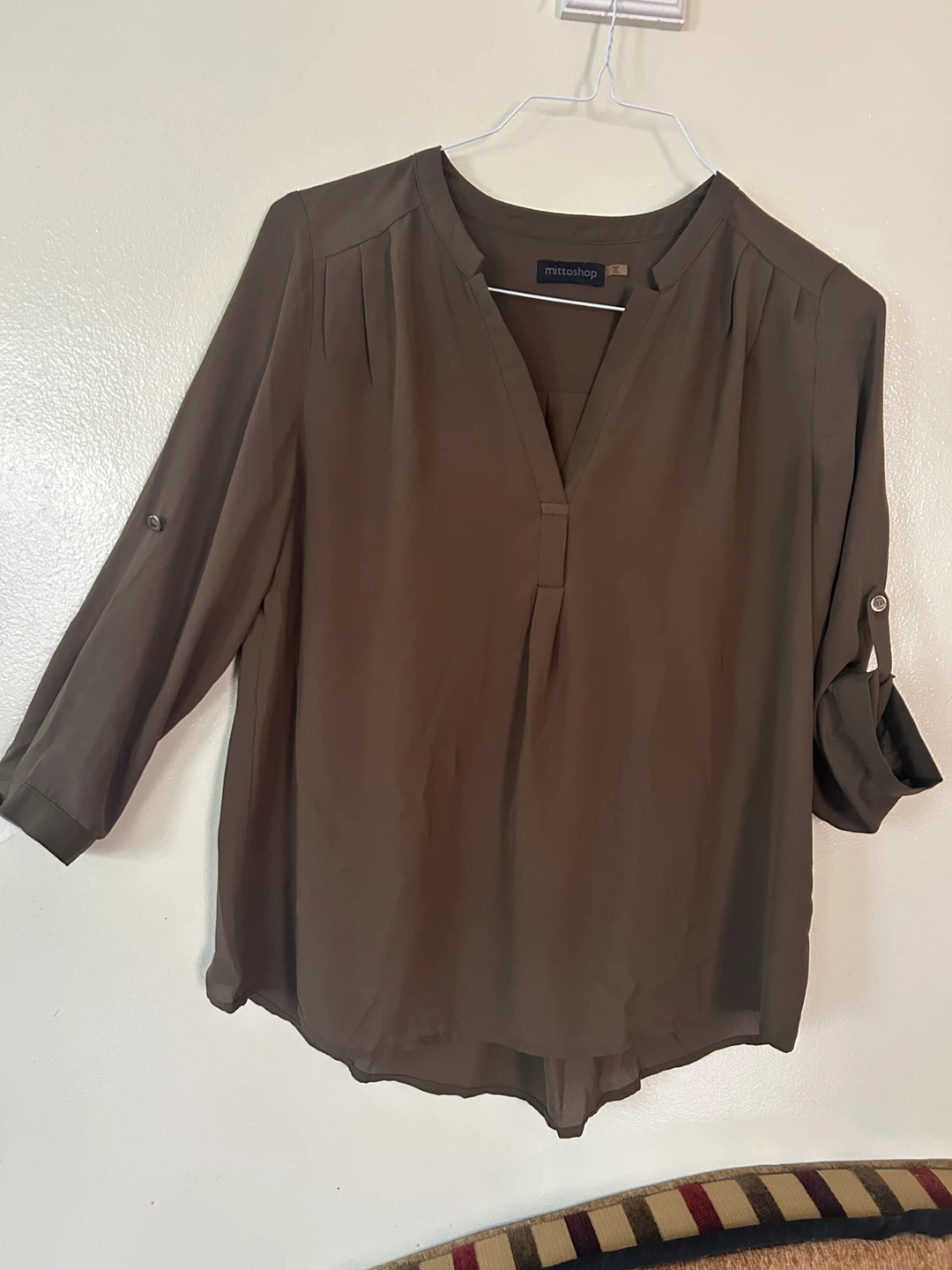 Short Sleeve V-Neck tunic blouse
