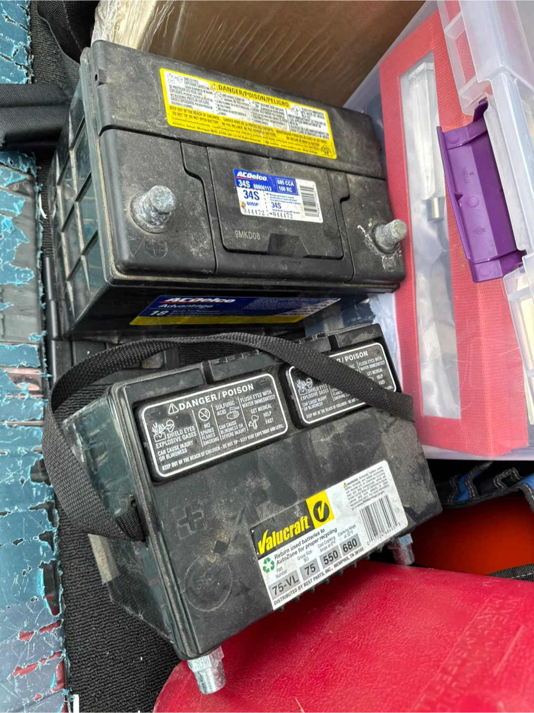 ACDelco 34S Car Battery & valuecraft 75vl used car batteries