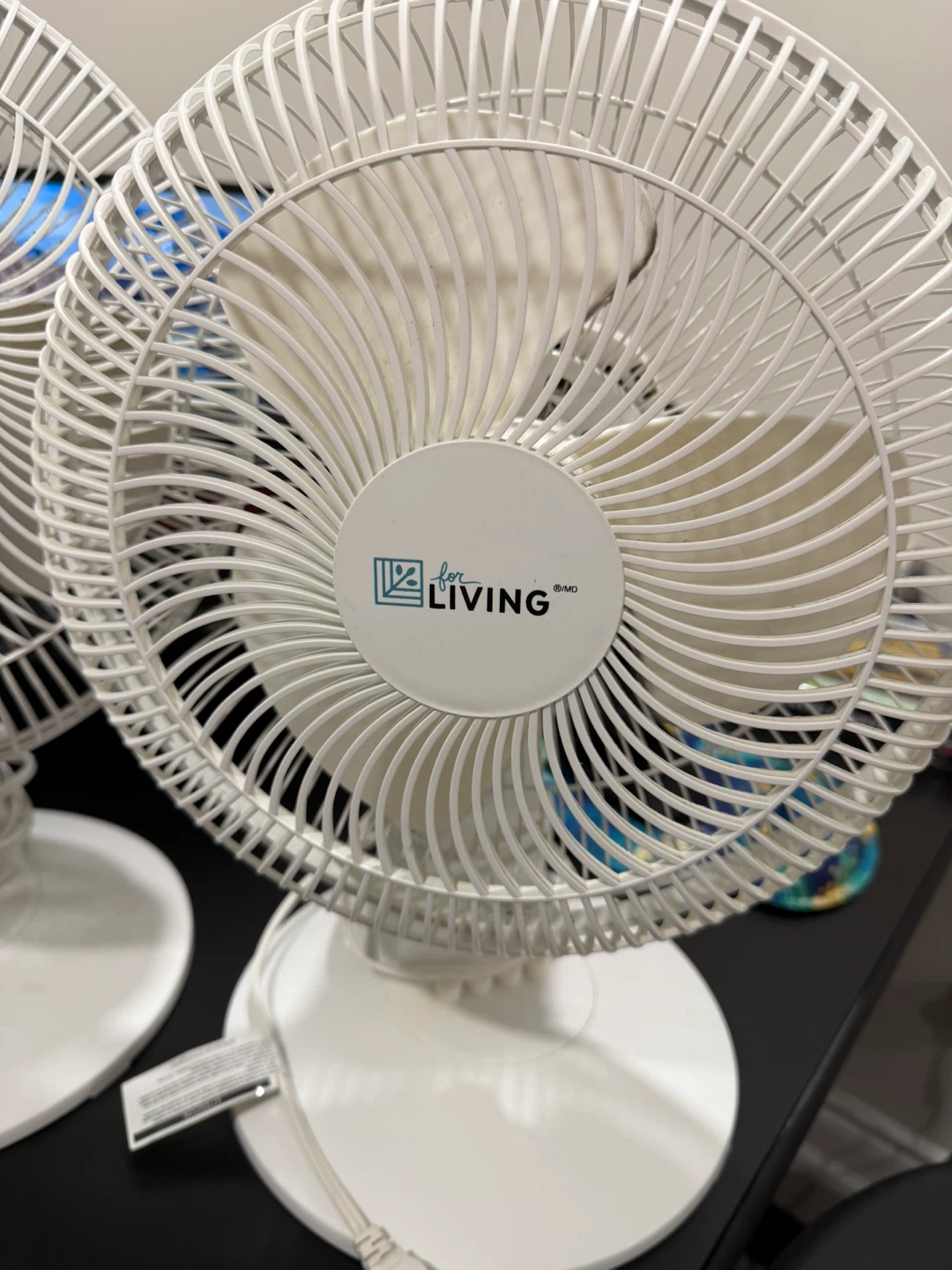 2x For Living 12” Oscillating Desk Fans - photo 2