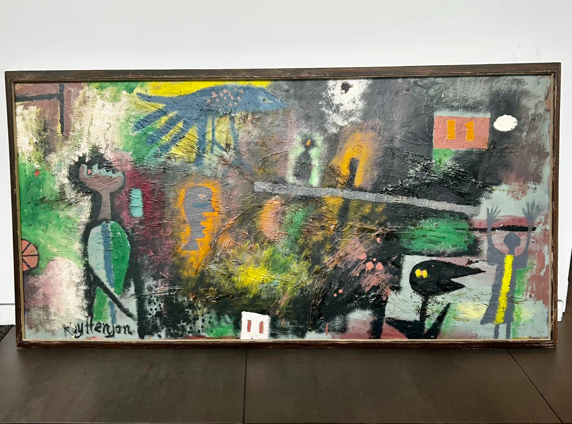 Large Framed Original Abstract Painting