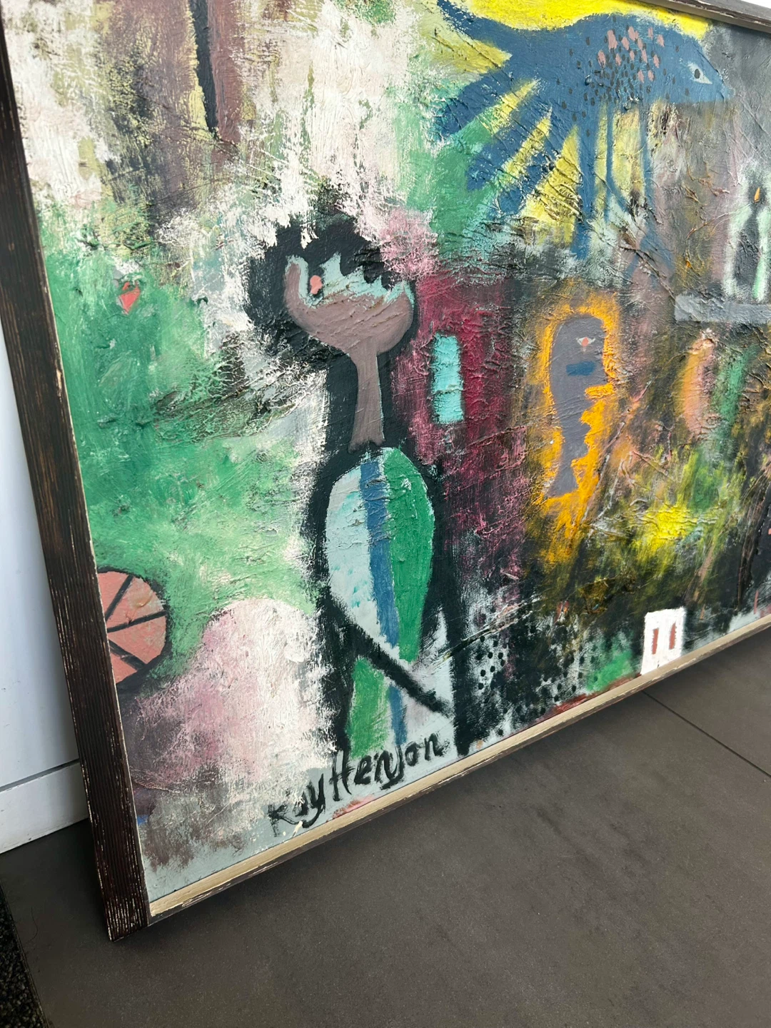 Large Framed Original Abstract Painting - photo 3