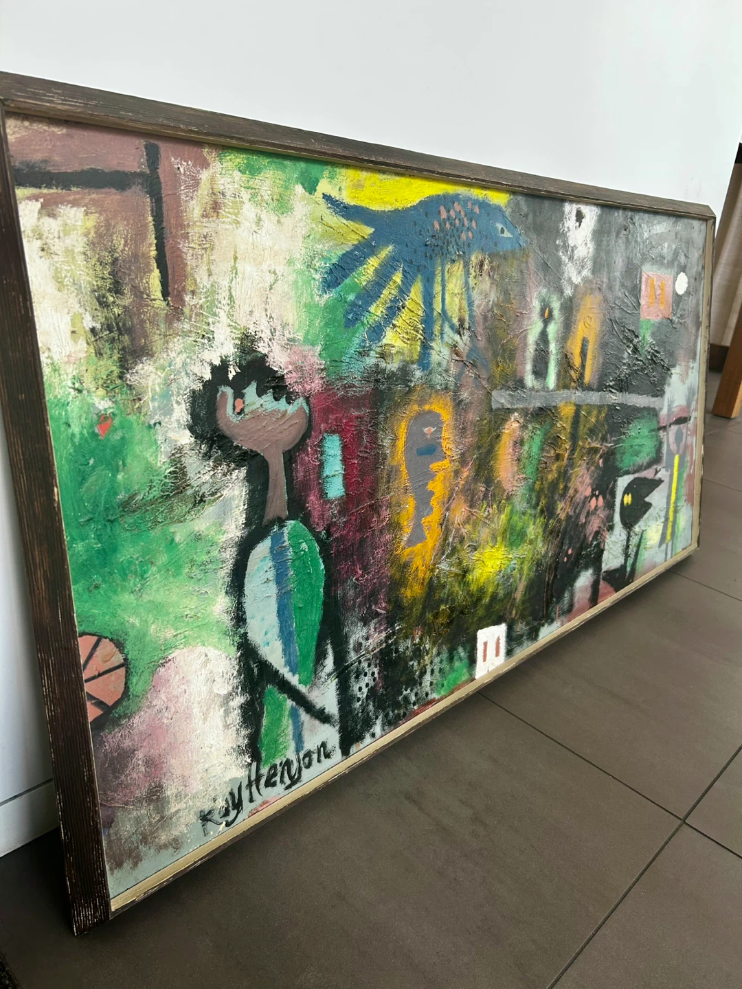 Large Framed Original Abstract Painting - photo 4