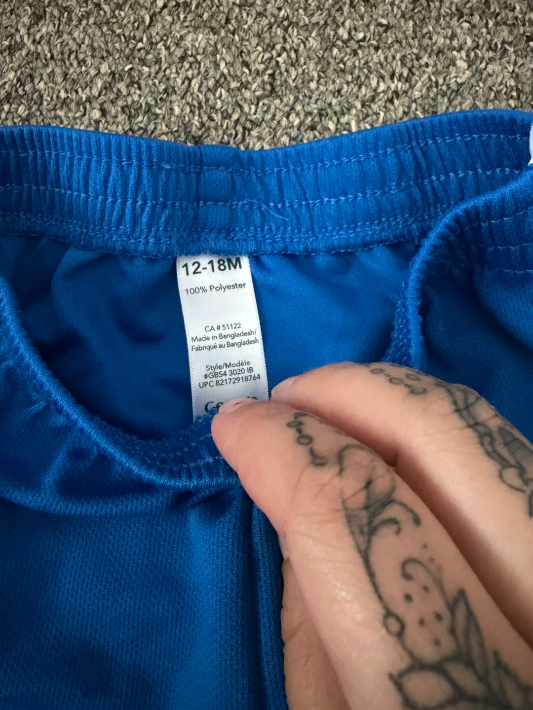 Children's Blue Polyester Shorts 12-18M - photo 2