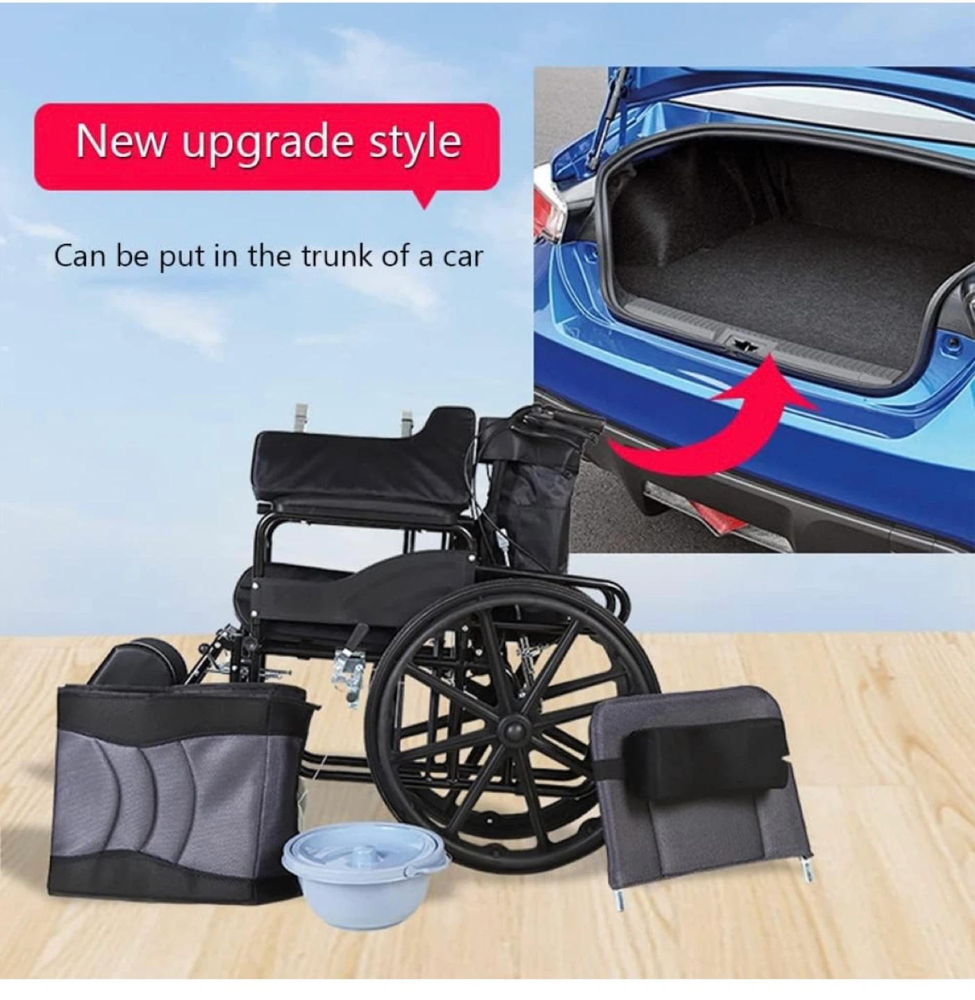Adjustable Wheelchair with Detachable Parts - photo 4