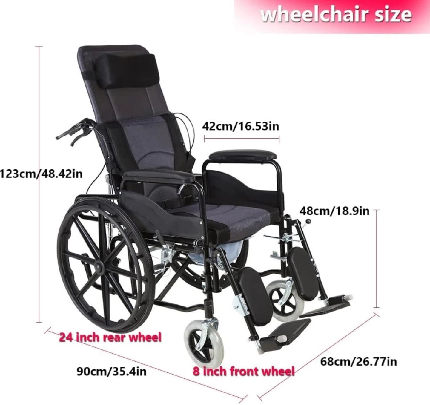 Adjustable Wheelchair with Detachable Parts - photo 3