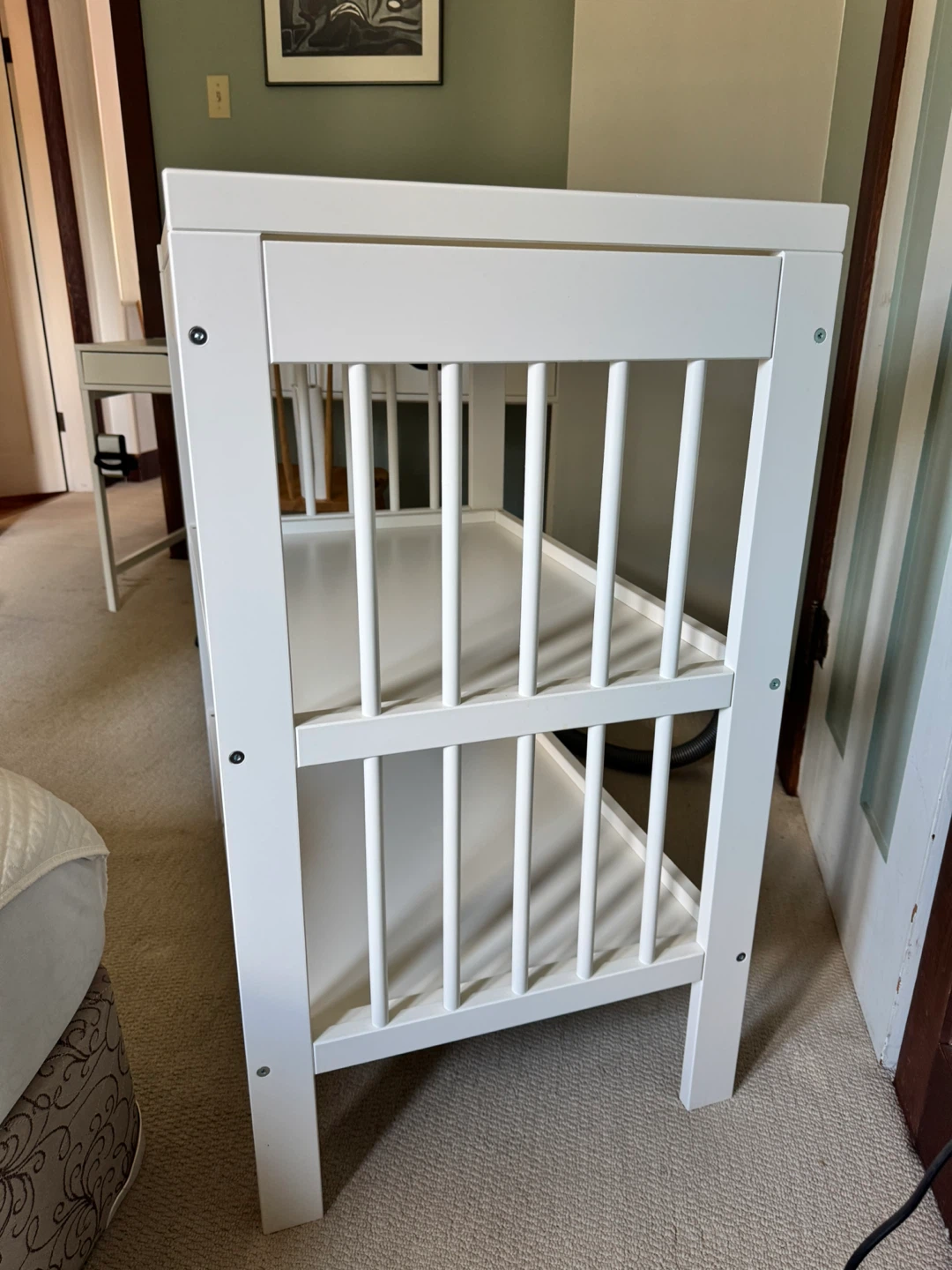 White Baby Changing Station Table with Pad - photo 3