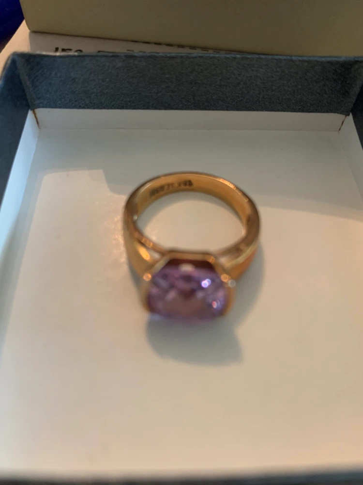 10K Gold Ring with Purple Stone