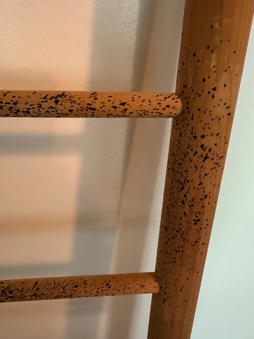 VINTAGE PINE WOOD JAPANESE DECOR LADDER BLANKET MAGAZINE RACK - photo 3