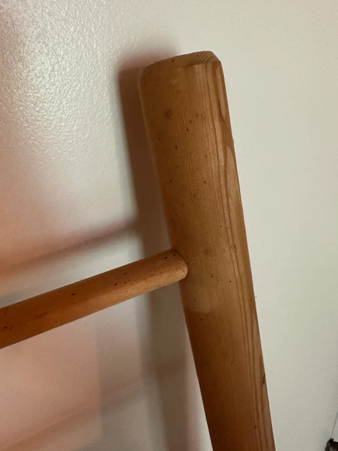 VINTAGE PINE WOOD JAPANESE DECOR LADDER BLANKET MAGAZINE RACK - photo 4