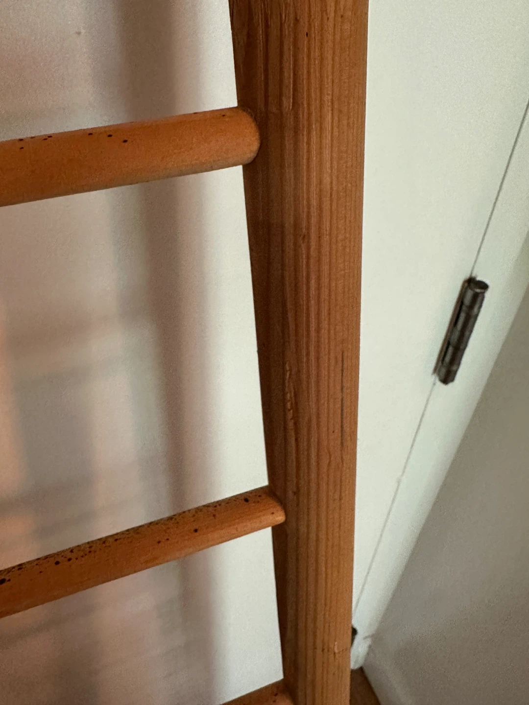 VINTAGE PINE WOOD JAPANESE DECOR LADDER BLANKET MAGAZINE RACK - photo 5