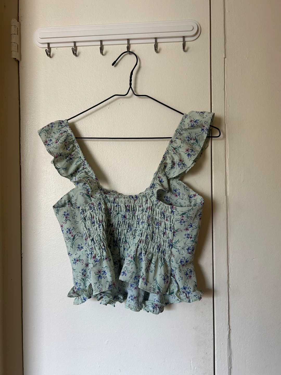 Floral Square Neck Ruffle Tank Top - photo 2