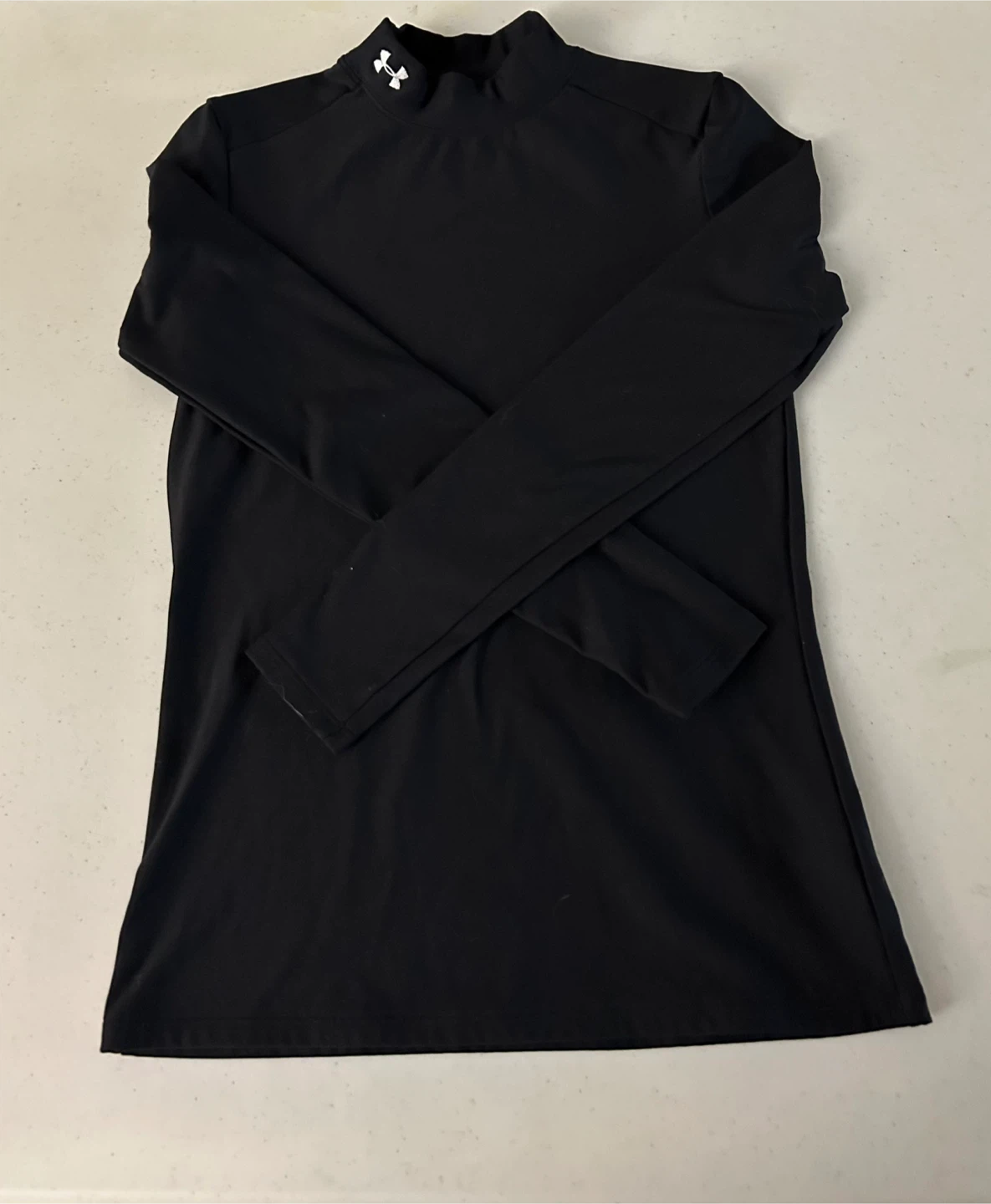 Under Armour Mock Neck Black Shirt {Small} - photo 3