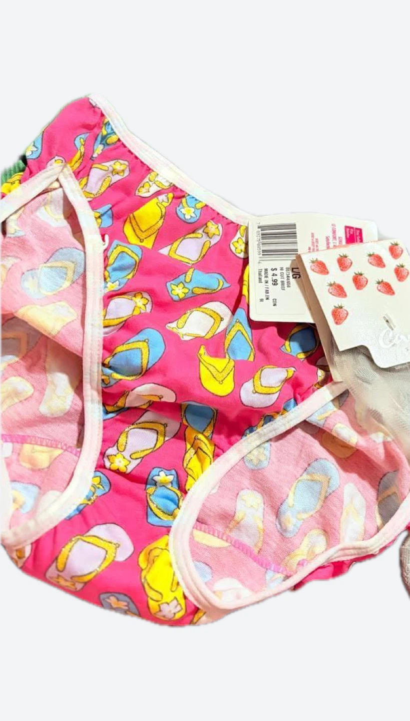 Pink Flip Flop Pattern Underwear Girls Large - photo 2