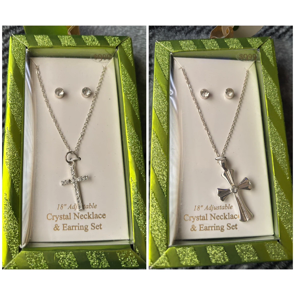 2 Crystal Necklace & Earring Sets