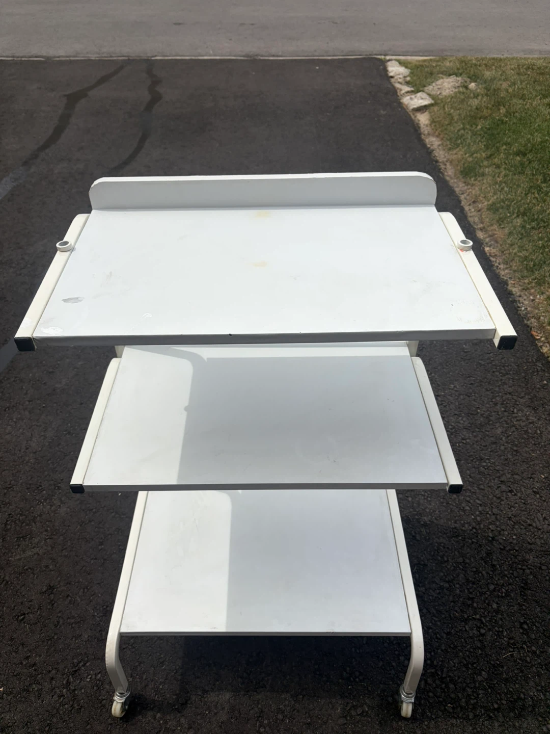 White 3-Tier Rolling Cart - photo 2