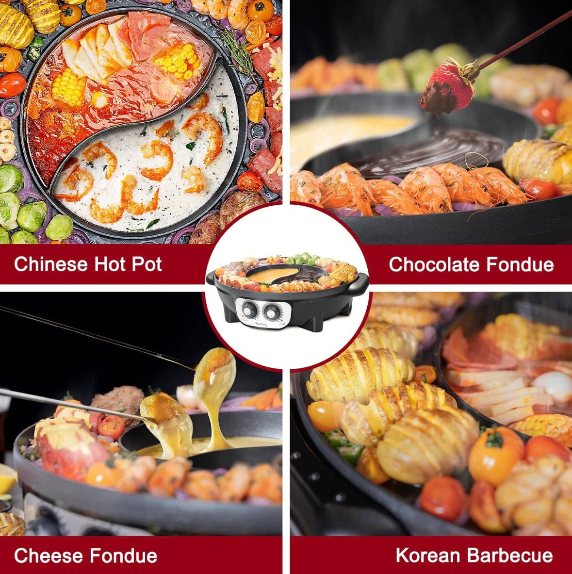 Brand New 2-in-1 Electric Smokeless Grill & Hot Pot - photo 5