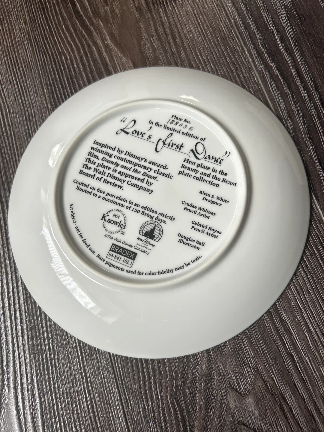 Beauty and the Beast "Love's First Dance" Collectible Plate - photo 3