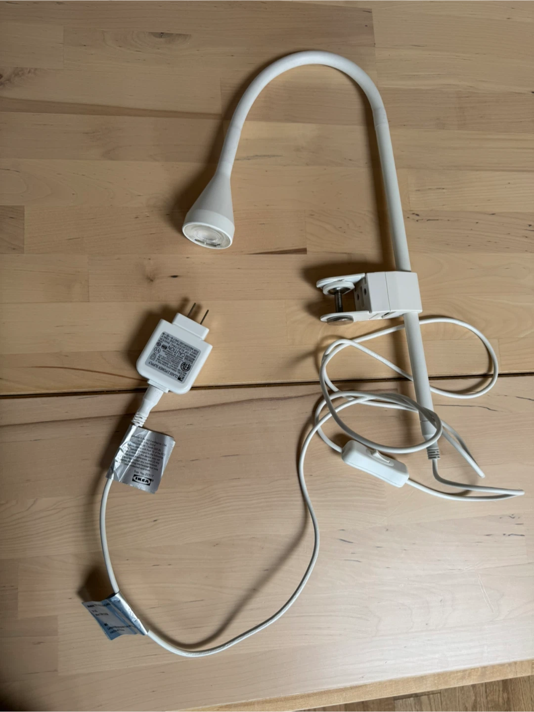 NÄVLINGE LED wall/clamp spotlight, white