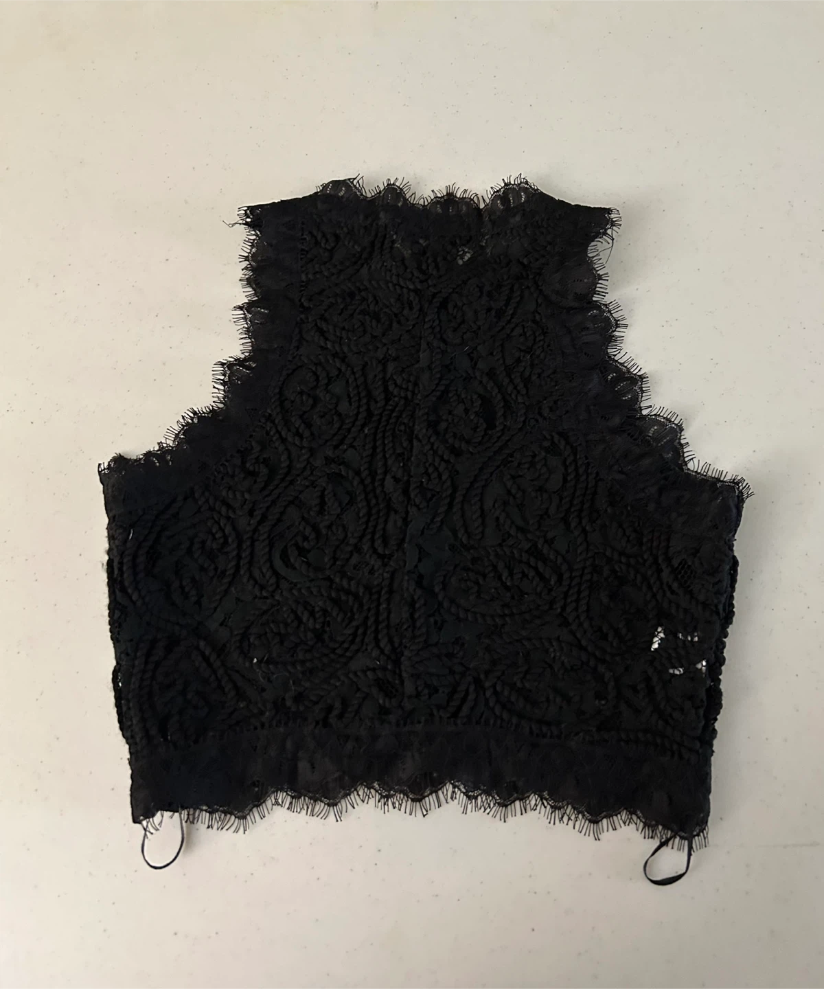 Cute Chelsea Black Lace Crop Top {Small} - photo 2