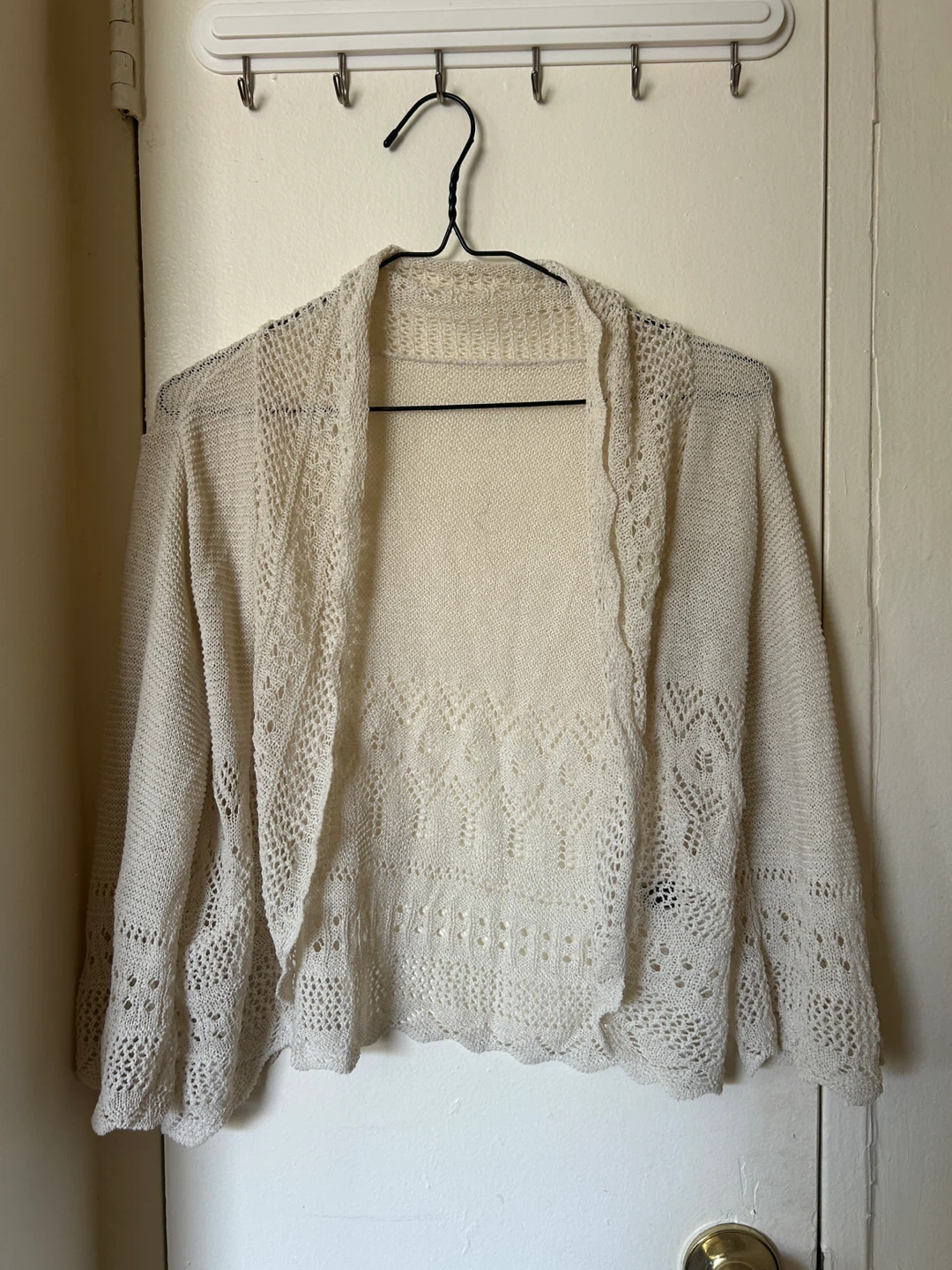 Cream Lace Cardigan