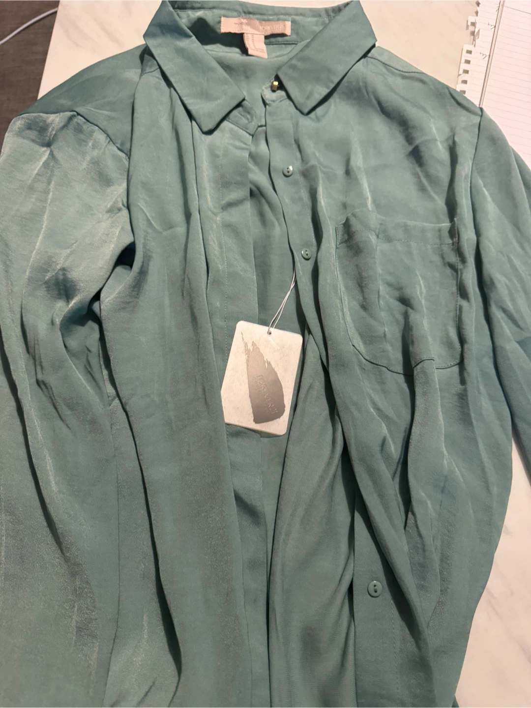 Forever 21 Teal Button-Up Shirt