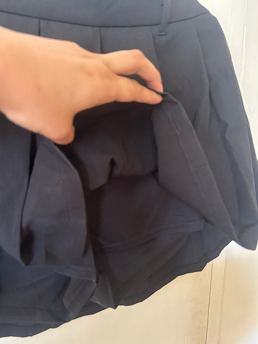 Black Pleated Skirt with Built-in Shorts - photo 2