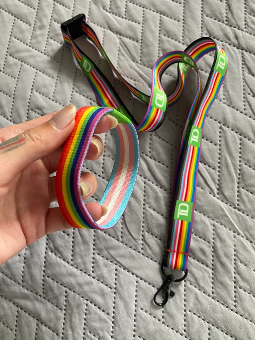 Pride lanyard and bracelet