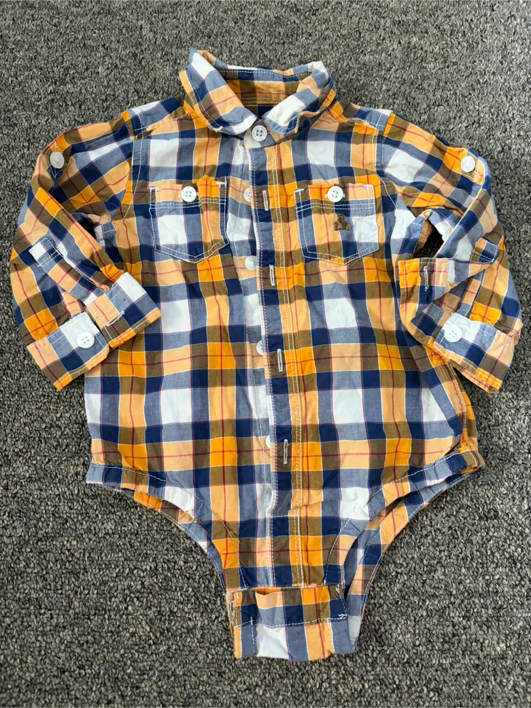 Baby Gap Plaid Bodysuit 6-12 Months